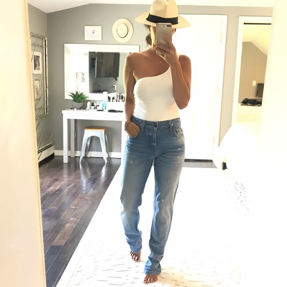 Reformation Denim - BOSSA X Reformation paint splatter jeans